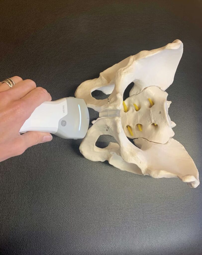 Ultrasound position for exertnal anal sphincter